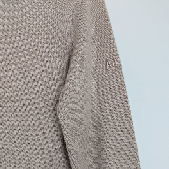 🇮🇹 Armani Jeans 100% Wool 1/4 Zip Sweater Made In Italy - Picture 6 of 10